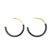 BLACK LARGE LIZ HOOP