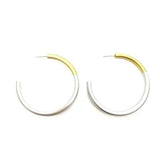 GOLD & SILVER LARGE LIZ HOOP