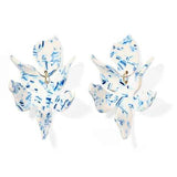 BLUE CHINA FLORA EARRING