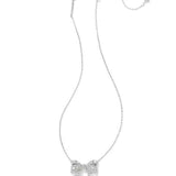 Kendra Scott: Rhodium Krista Bow Pendant Necklace