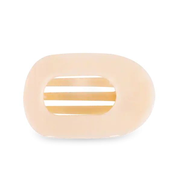 TELETIES: ALMOND BEIGE LARGE FLAT HAIR CLIP