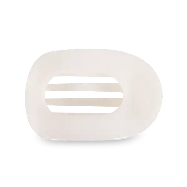 TELETIES: COCONUT WHITE LARGE FLAT HAIR CLIP