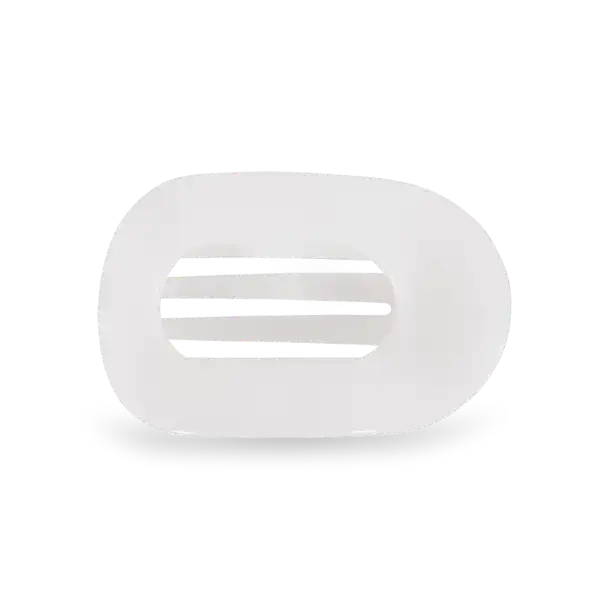 TELETIES: COCONUT WHITE MEDIUM FLAT HAIR CLIP