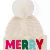 Ivory Merry Pom Pom Beanie