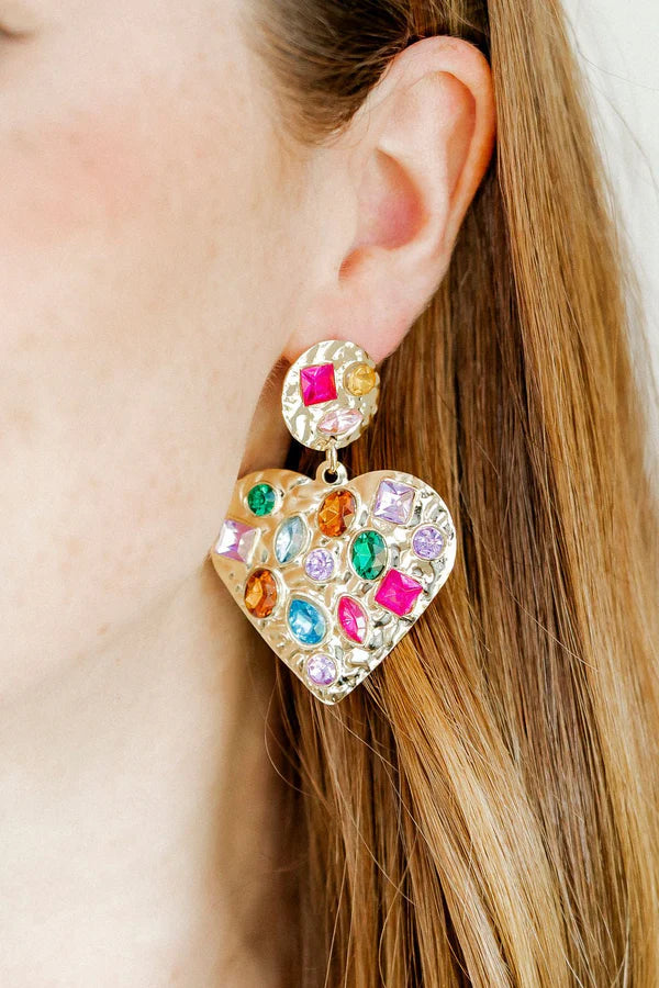 LINNY CO: CHERIE HEART STATEMENT EARRING