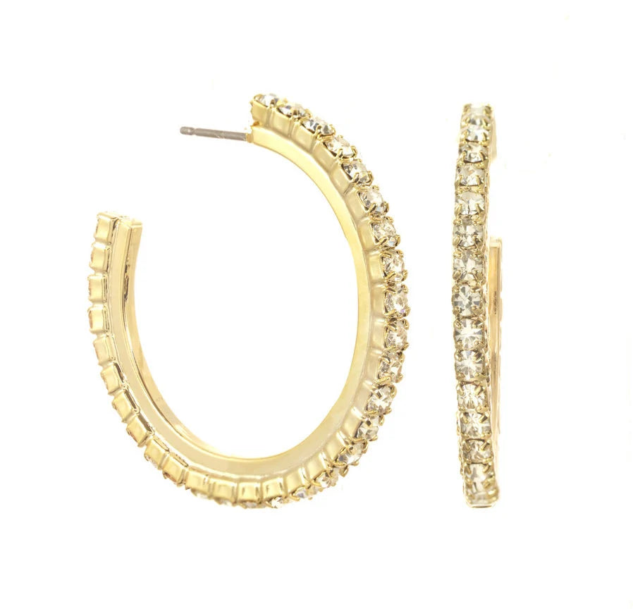 SLIM HOOP EARRING- CLEAR