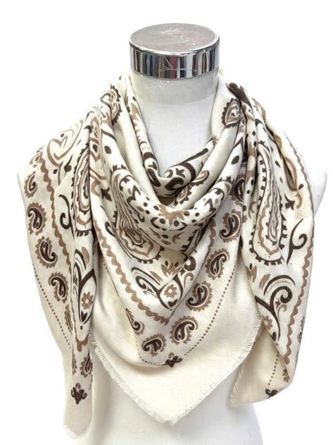 BEIGE BANDANA SCARF