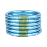 BUDHAGIRL ALL WEATHER BANGLES: AZURE