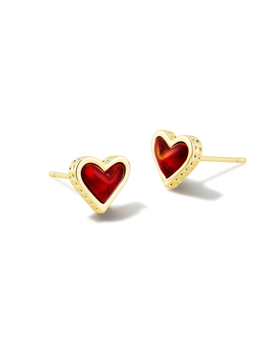 KENDRA SCOTT: FRAMED ARI HEART STUD GOLD