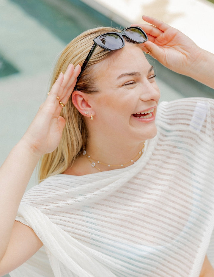 Huggie Earrings - Lottie Gold