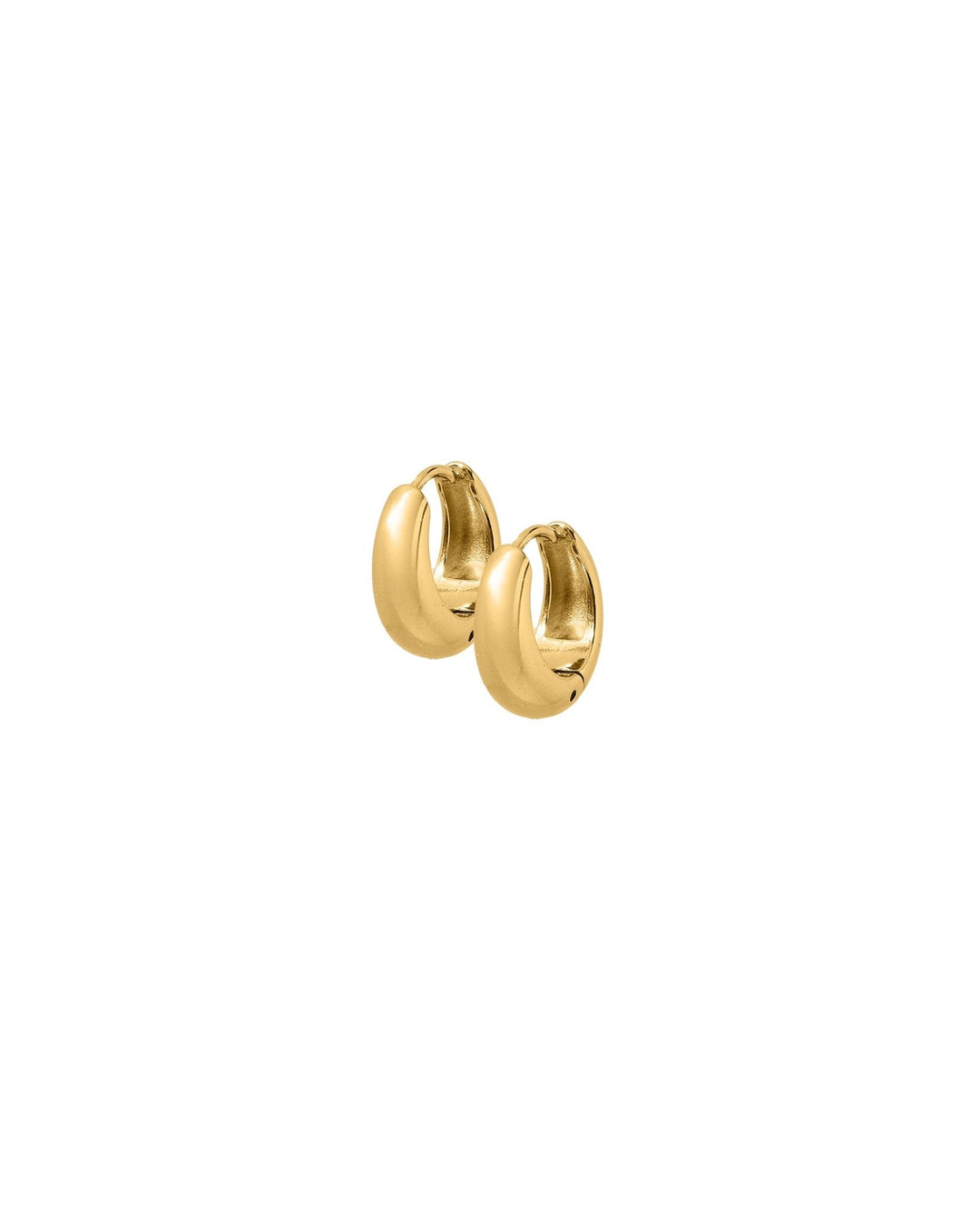 Huggie Earrings - Sunday Hoop Gold 10mm