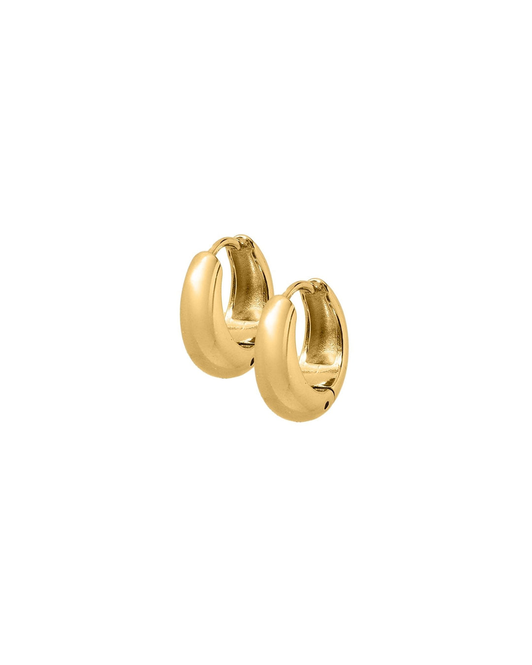 Huggie Earrings - Sunday Hoop Gold 12mm