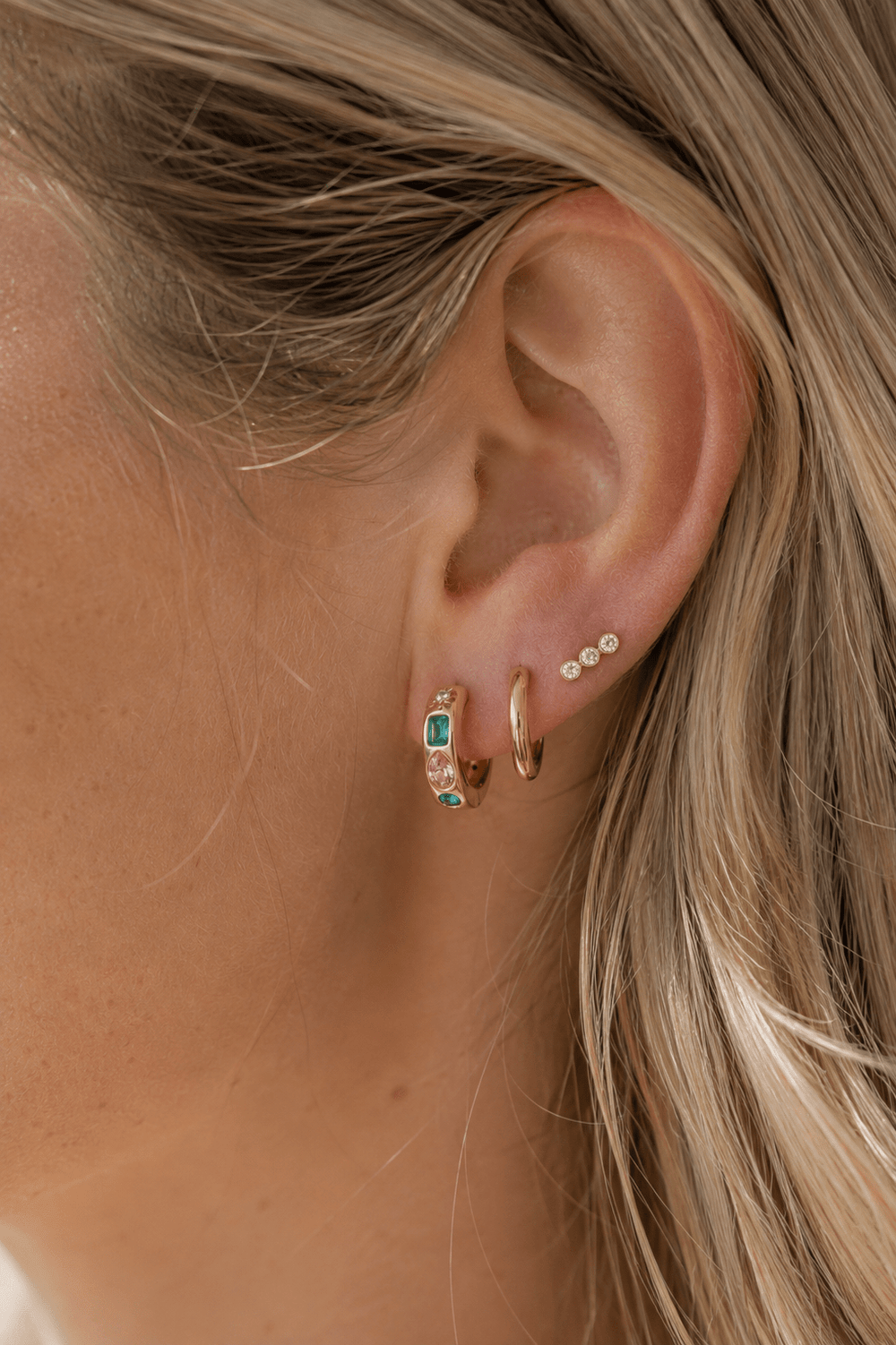 Huggie & Screwback Stud Set - Miami