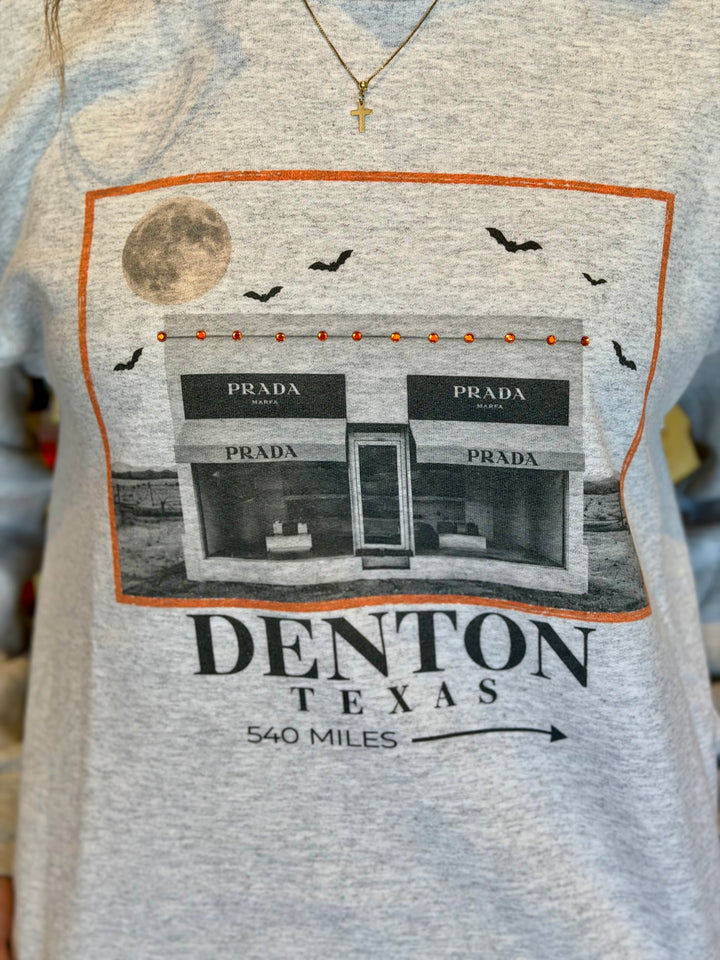 SPOOKY MILES TO MARFA SWEATSHIRT- DENTON