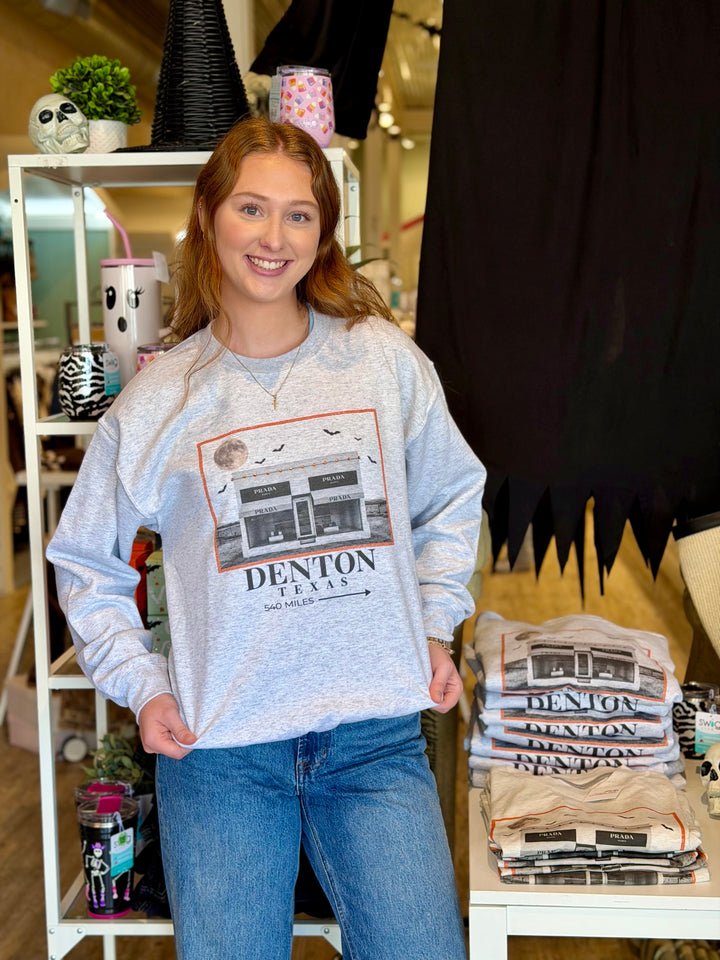 SPOOKY MILES TO MARFA SWEATSHIRT- DENTON
