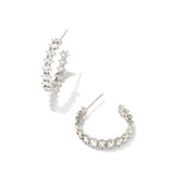 Kendra Scott: Cailin Crystal Hoop in Rhodium