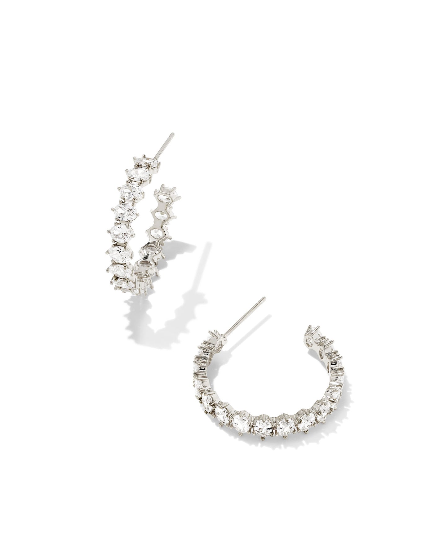 Kendra Scott: Cailin Crystal Hoop in Rhodium