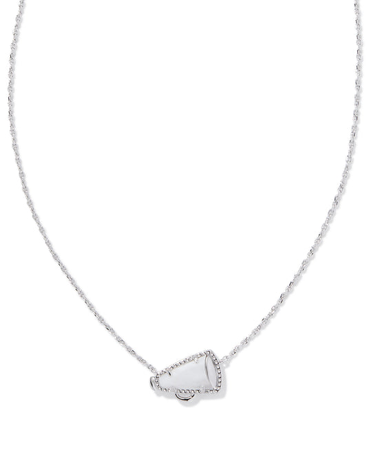 KENDRA SCOTT: CHEER PENDANT NECKLACE RHODIUM