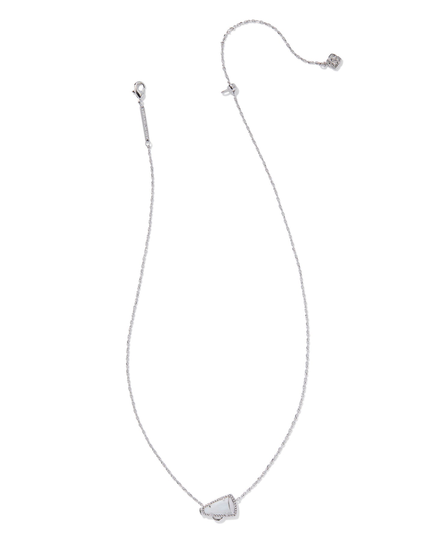 KENDRA SCOTT: CHEER PENDANT NECKLACE RHODIUM