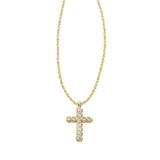 Kendra Scott: Crystal Cross Pendant in Gold