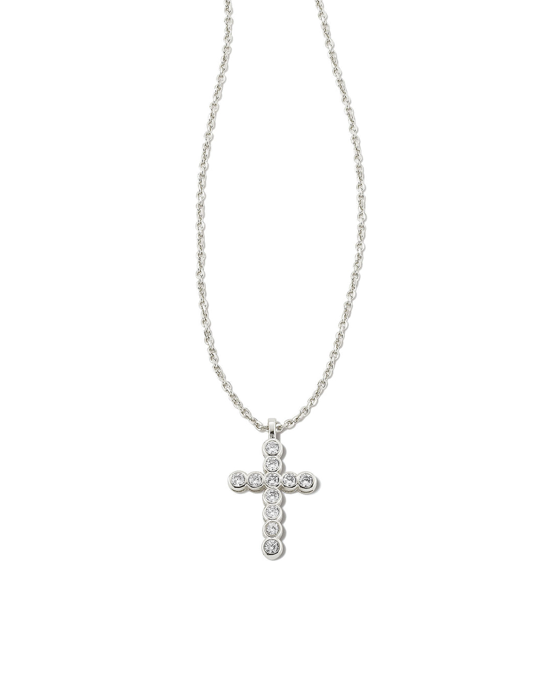Kendra Scott: Crystal Cross Pendant in Rhodium