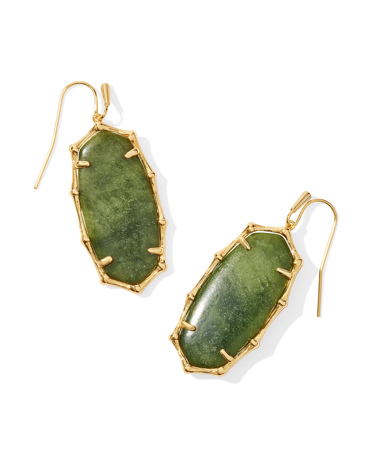 KENDRA SCOTT: ELLE BAMBOO FRAME DROP EARRING GOLD