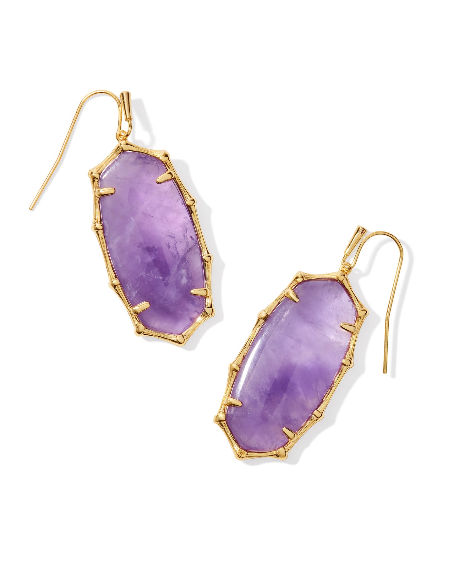 KENDRA SCOTT: ELLE BAMBOO FRAME DROP EARRING GOLD