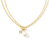 KENDRA SCOTT: EVE CHAIN MULTI STRAND NECKLACE RHODIUM