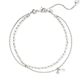 KENDRA SCOTT: EVE MULTI STRAND BRACELET RHODIUM