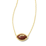 KENDRA SCOTT: FOOTBALL PENDANT GOLD