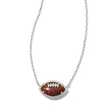 KENDRA SCOTT: FOOTBALL PENDANT RHODIUM