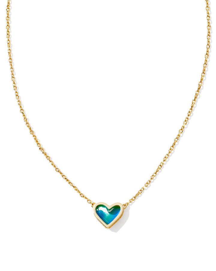 KENDRA SCOTT: FRAMED ARI HEART PENDANT NECKLACE