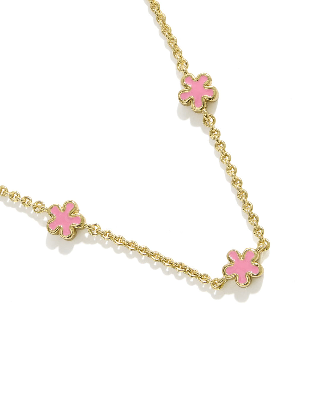 KENDRA SCOTT: JANE GOLD STRAND NECKLACE- DARK PINK ENAMEL