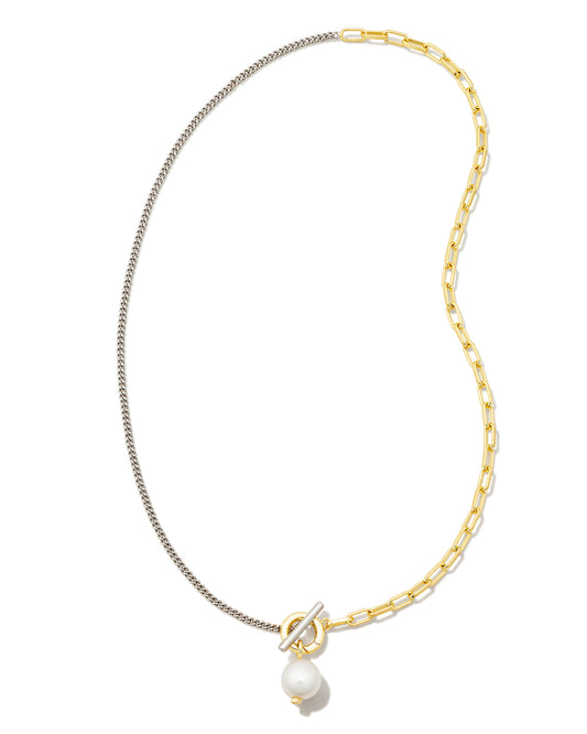 Kendra Scott: Leighton Pearl Chain Necklace in Mixed Metal