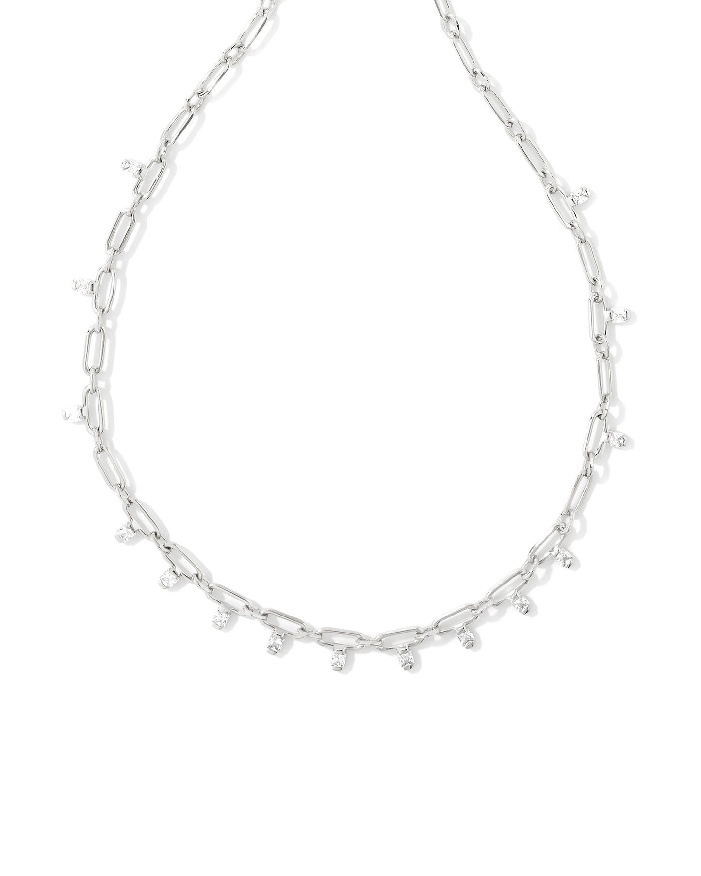 KENDRA SCOTT: LINDY CRYSTAL CHAIN NECKLACE