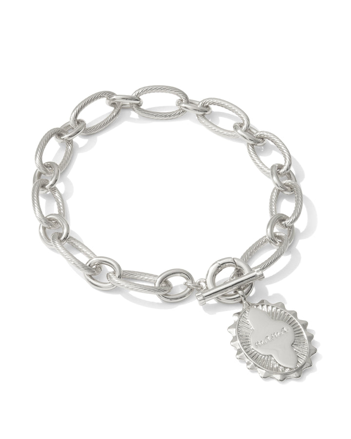KENDRA SCOTT: MAMA SILVER LINK AND CHAIN BRACELET