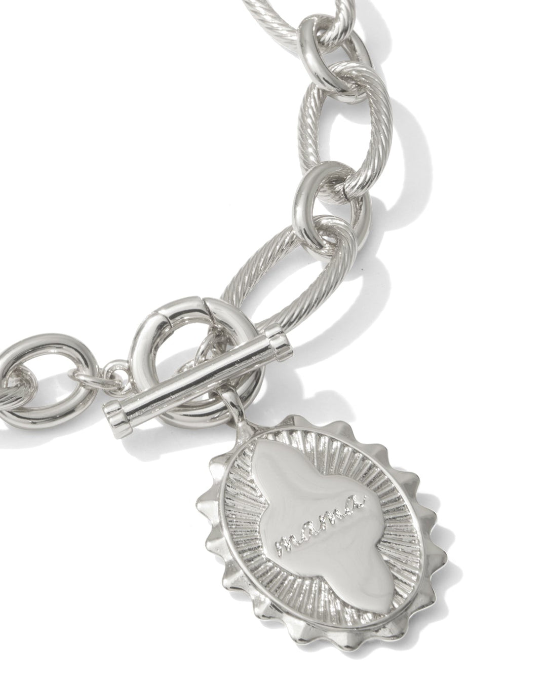 KENDRA SCOTT: MAMA SILVER LINK AND CHAIN BRACELET