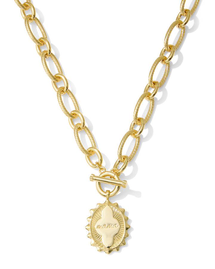KENDRA SCOTT: MAMA GOLD LINK AND CHAIN NECKLACE