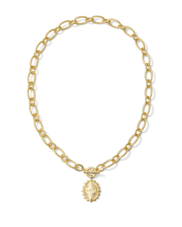 KENDRA SCOTT: MAMA GOLD LINK AND CHAIN NECKLACE
