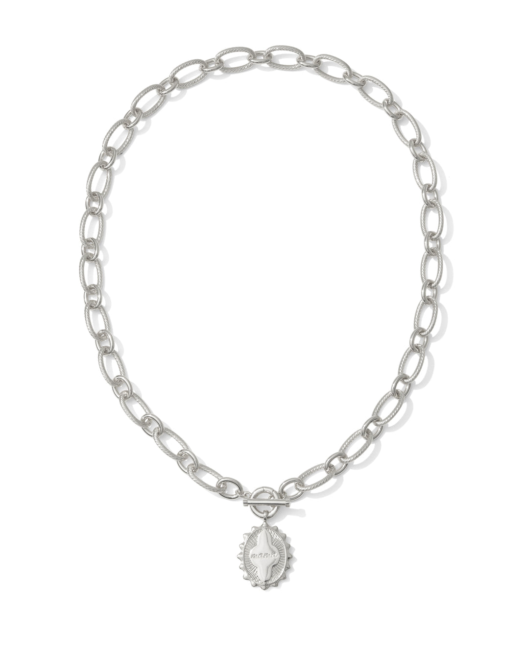 KENDRA SCOTT: MAMA SILVER LINK AND CHAIN NECKLACE