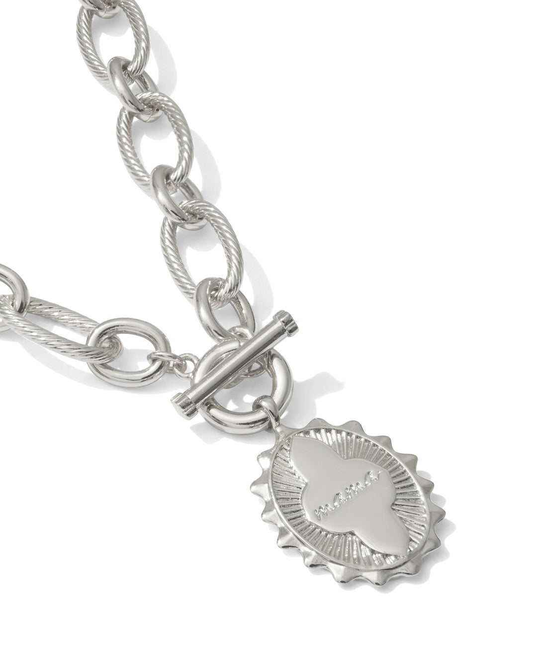 KENDRA SCOTT: MAMA SILVER LINK AND CHAIN NECKLACE
