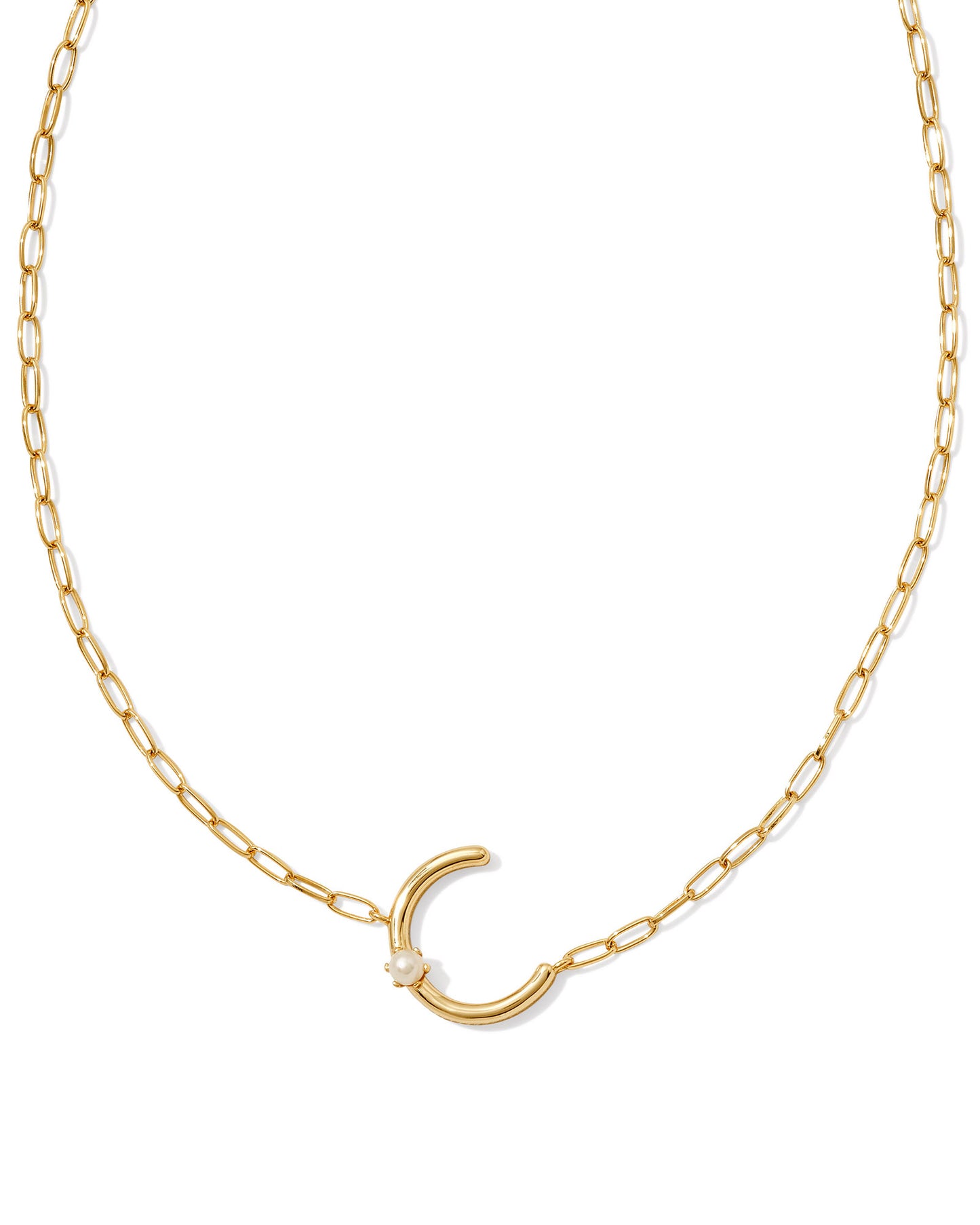 KENDRA SCOTT: PEARL INITIAL NECKLACE