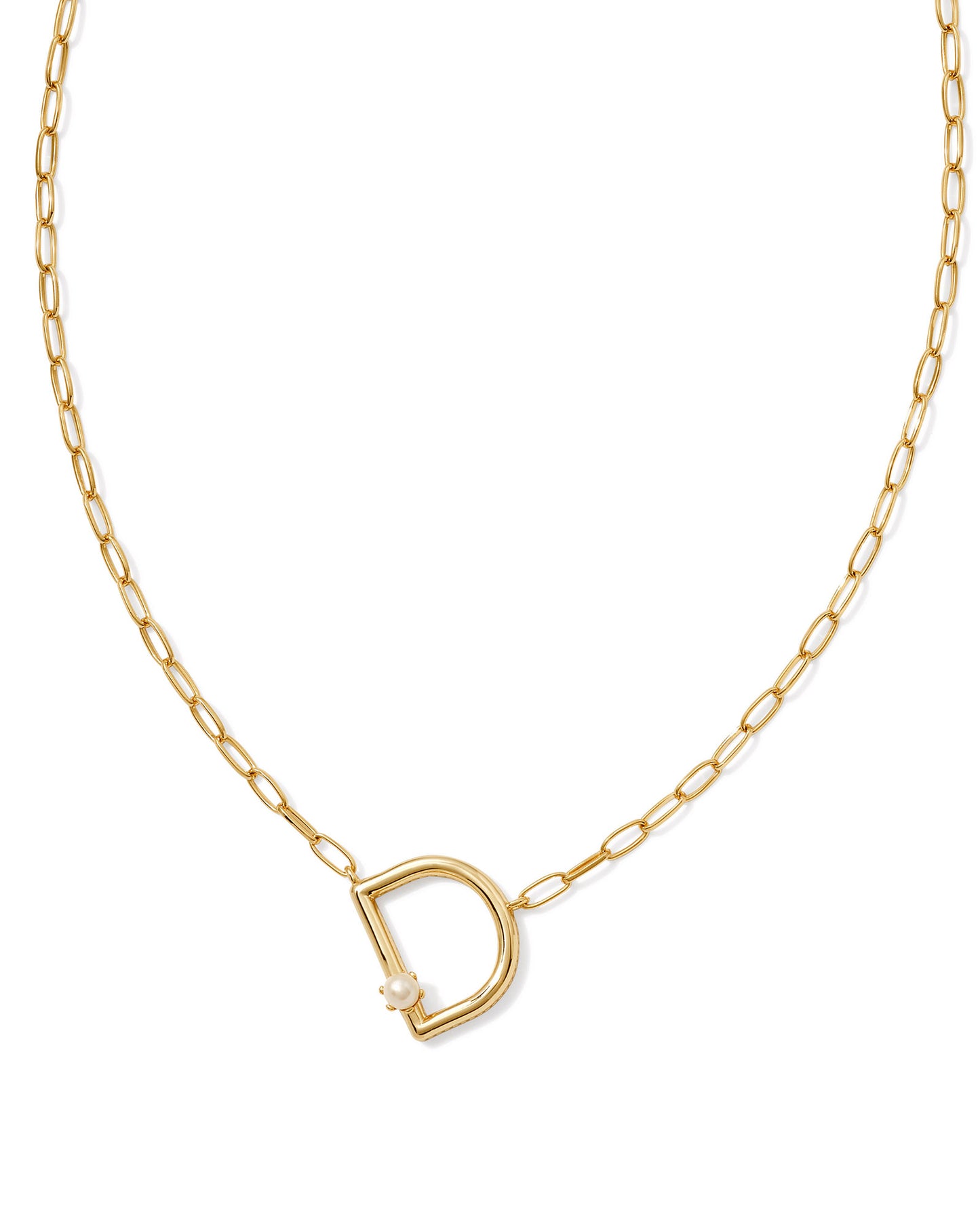 KENDRA SCOTT: PEARL INITIAL NECKLACE