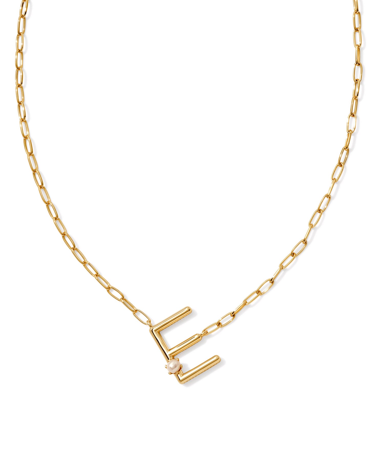 KENDRA SCOTT: PEARL INITIAL NECKLACE