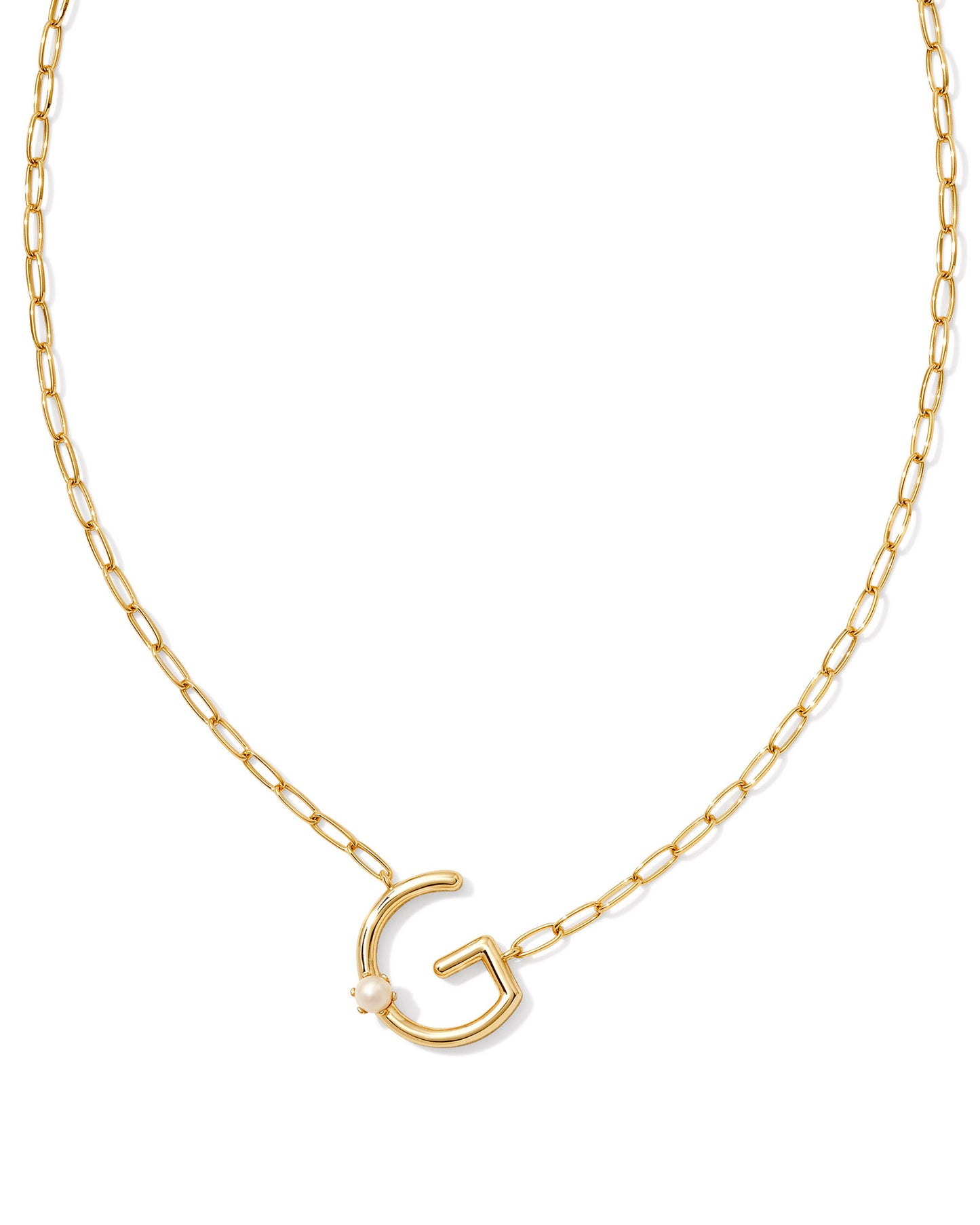 KENDRA SCOTT: PEARL INITIAL NECKLACE