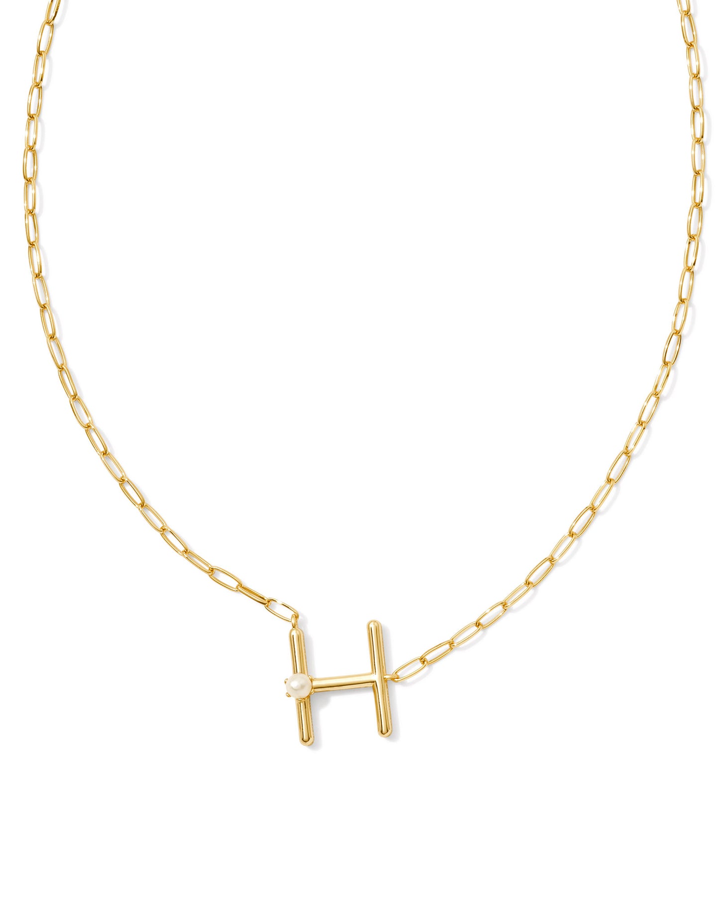 KENDRA SCOTT: PEARL INITIAL NECKLACE