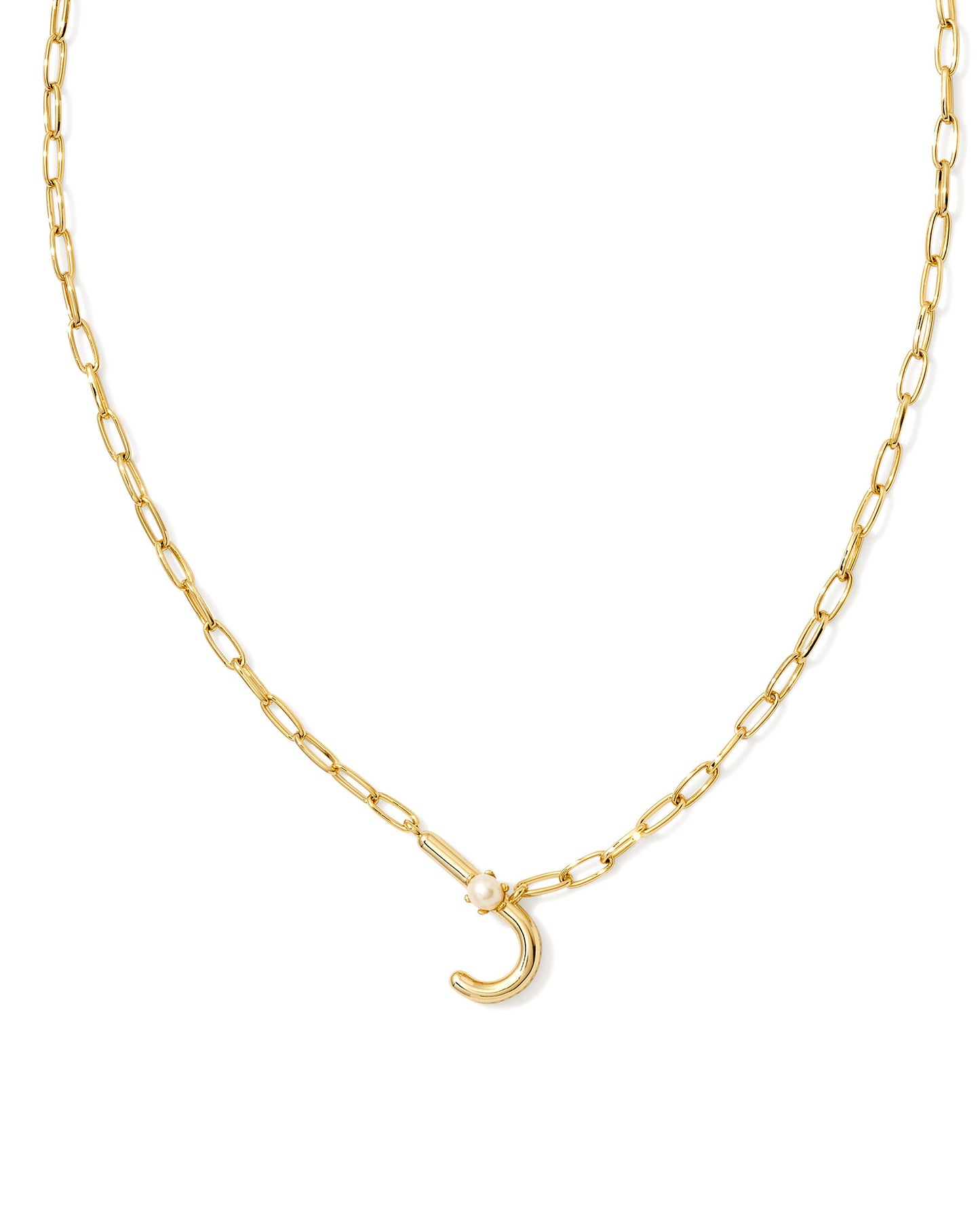 KENDRA SCOTT: PEARL INITIAL NECKLACE