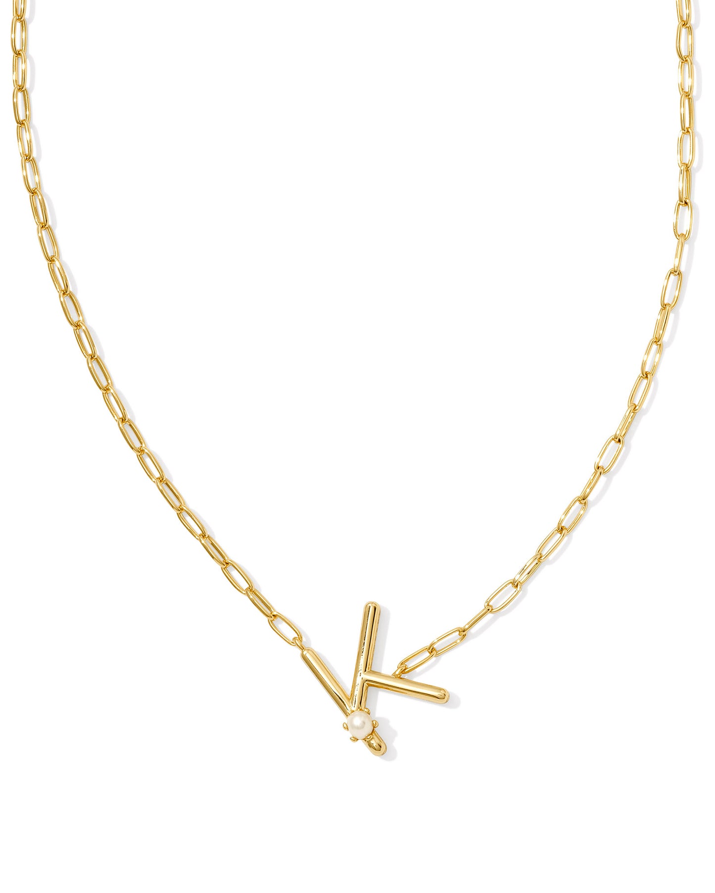 KENDRA SCOTT: PEARL INITIAL NECKLACE