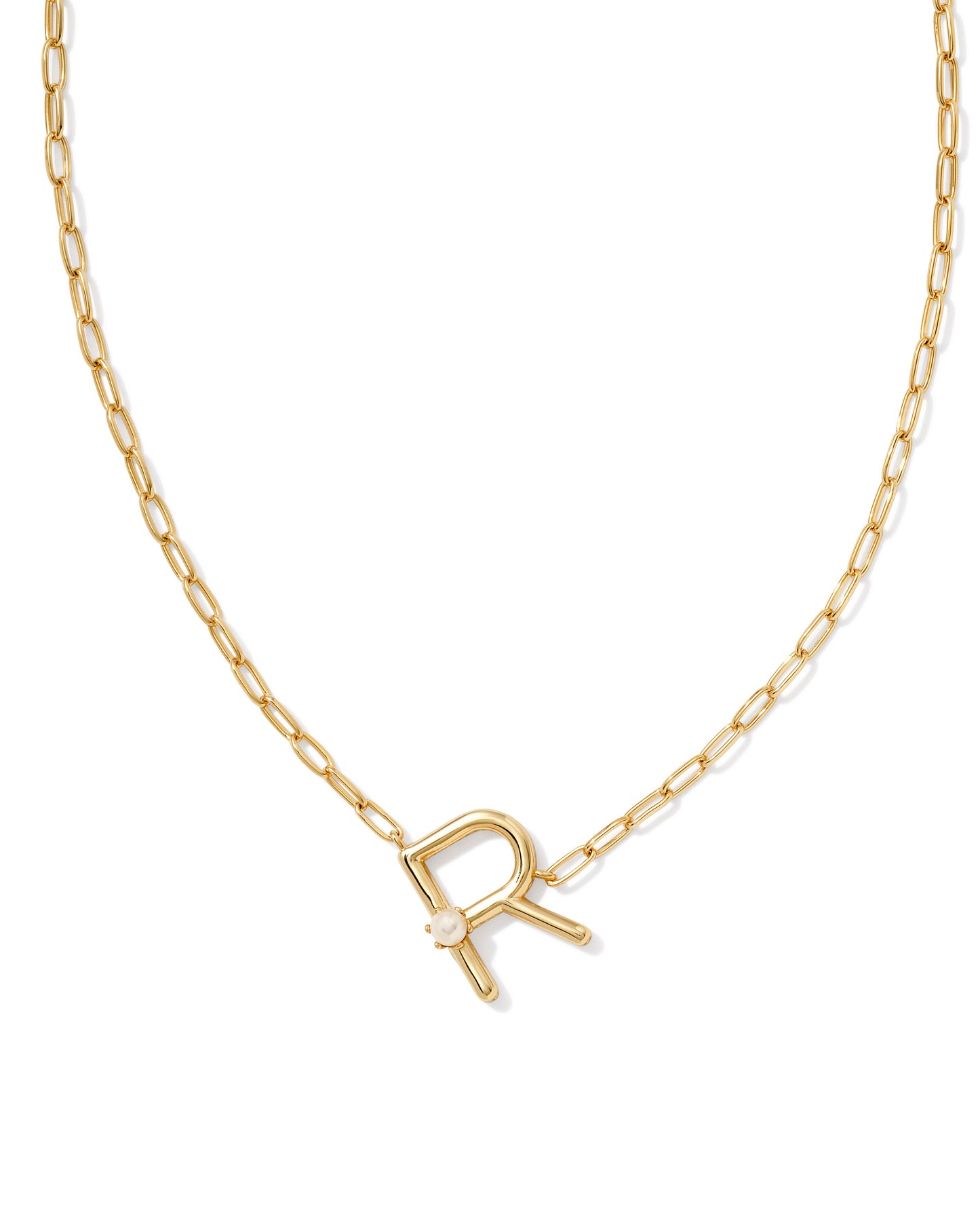 KENDRA SCOTT: PEARL INITIAL NECKLACE