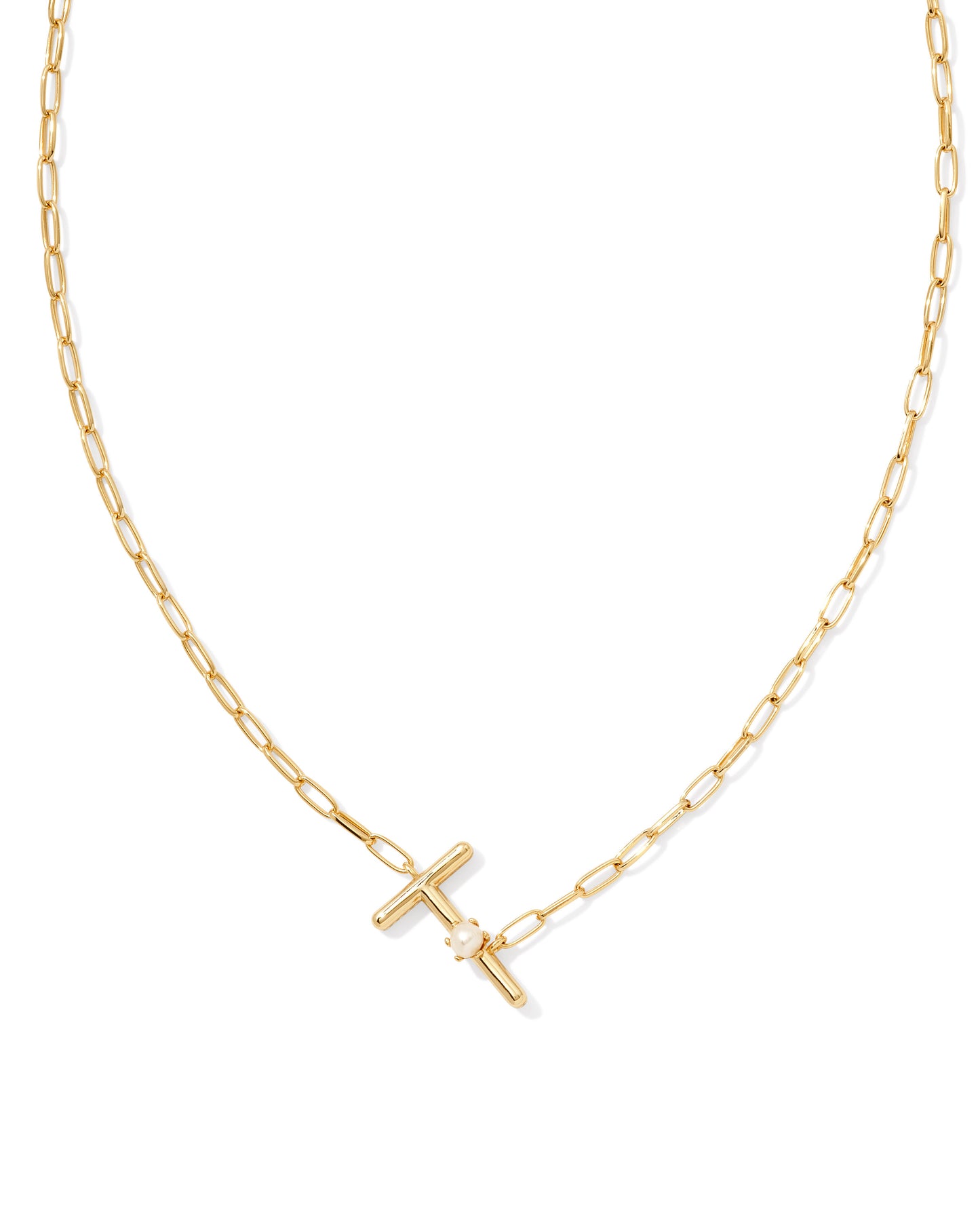 KENDRA SCOTT: PEARL INITIAL NECKLACE